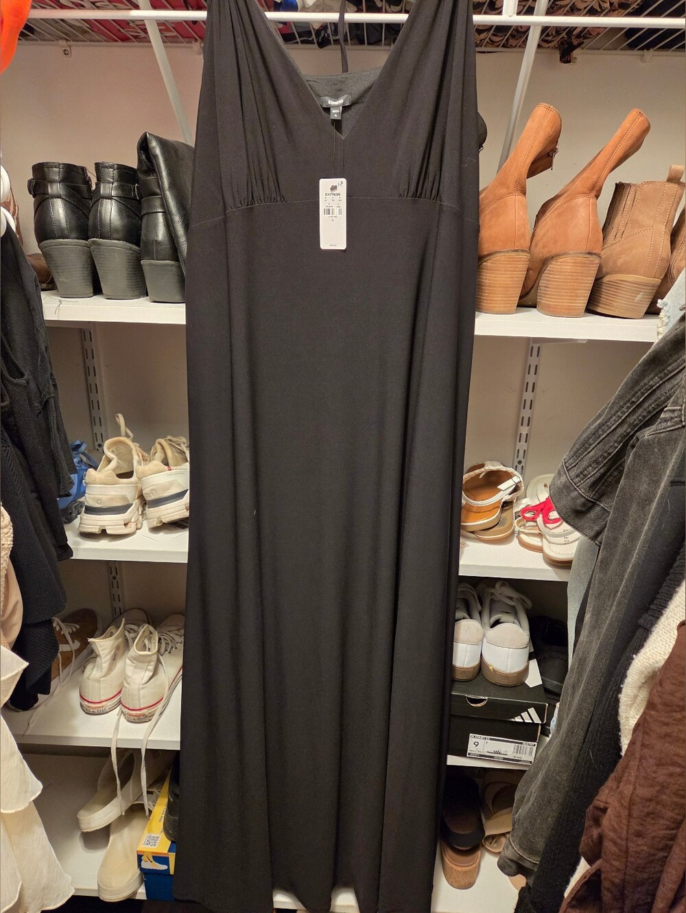 Black V-Neck Maxi Dress - Classic Women's Dress